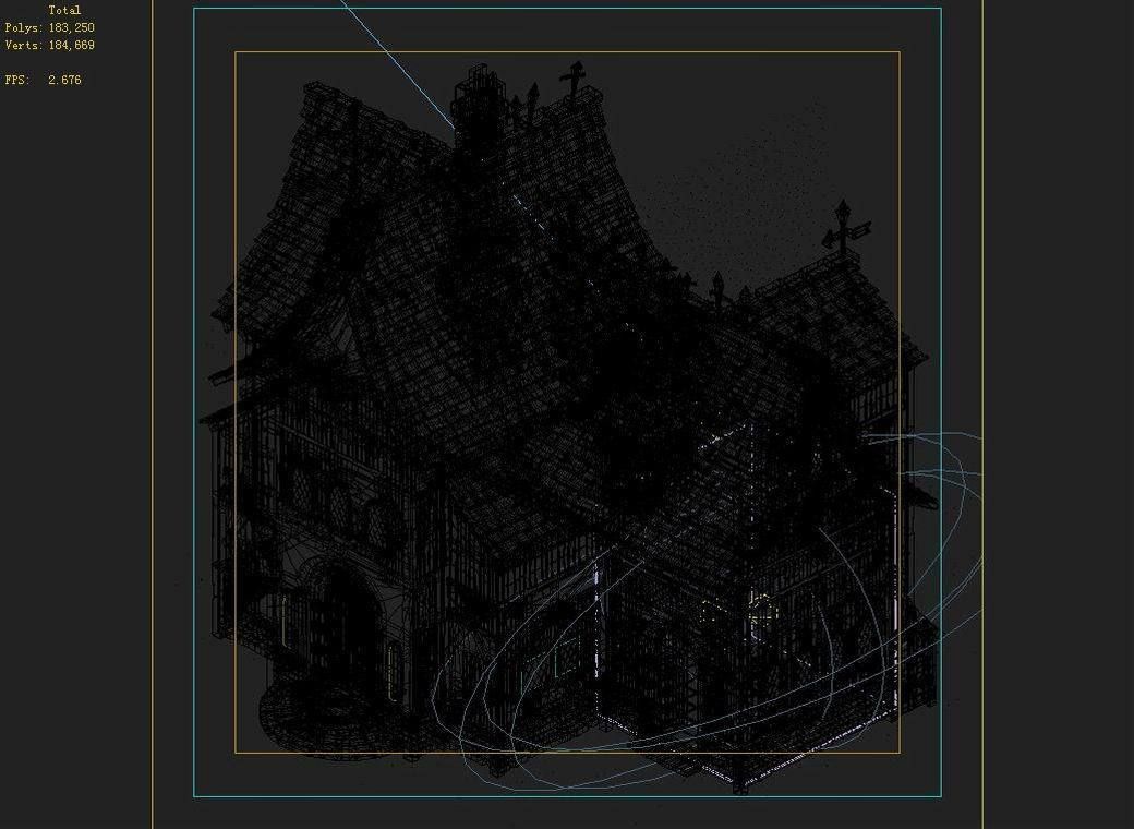 Tang Small manor -1 3D model_4