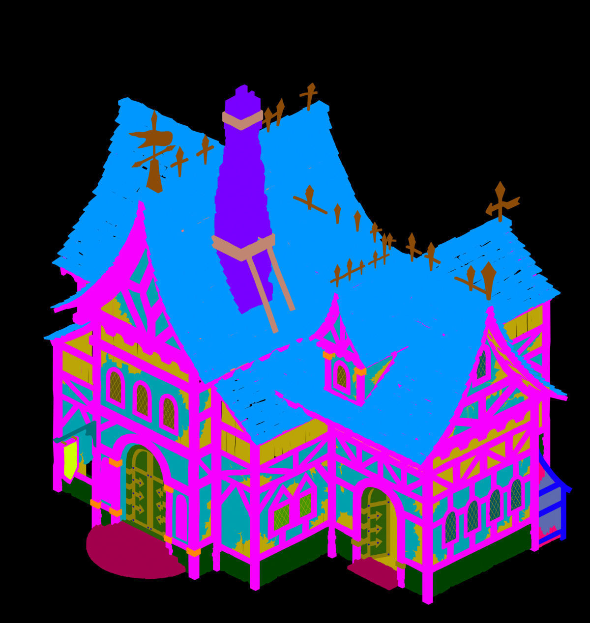 Tang Small manor -1 3D model_2