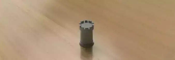 Tower metal on wooden table