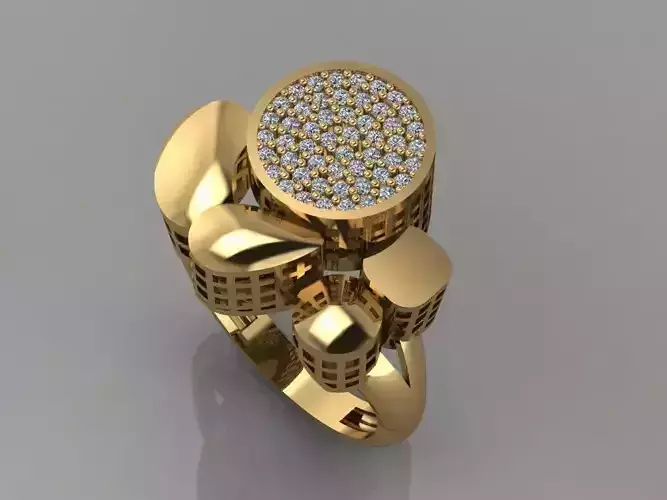 GC GOLD Y242- Diamond gold Ring 