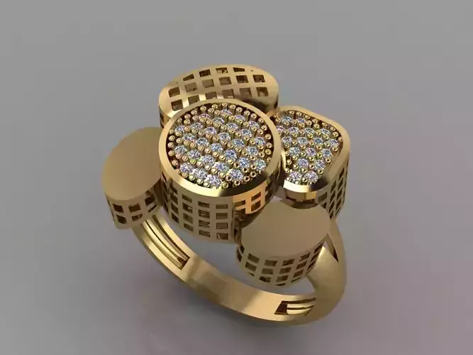 GC GOLD Y243- Diamond gold Ring 