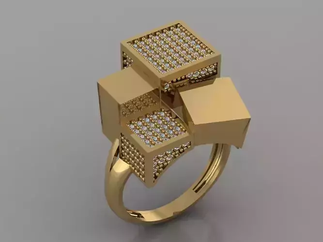 GC GOLD Y244- Diamond gold Ring 