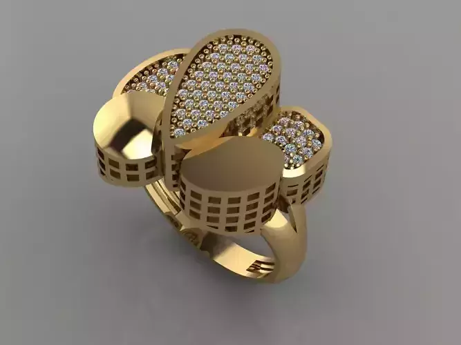 GC GOLD Y245- Diamond gold Ring 