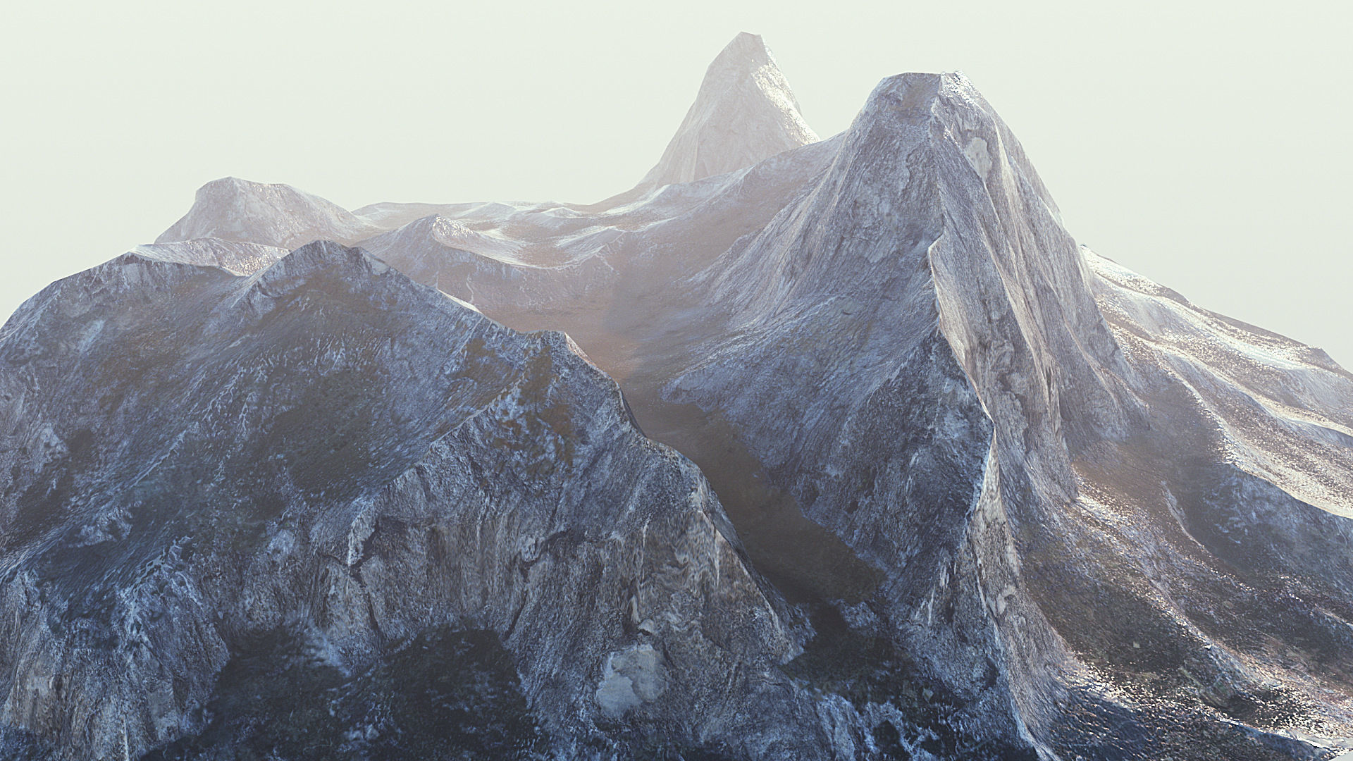 Mountain Low Poly PBR Low-poly 3D model_2
