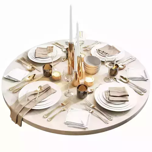 Table setting 10 3D model