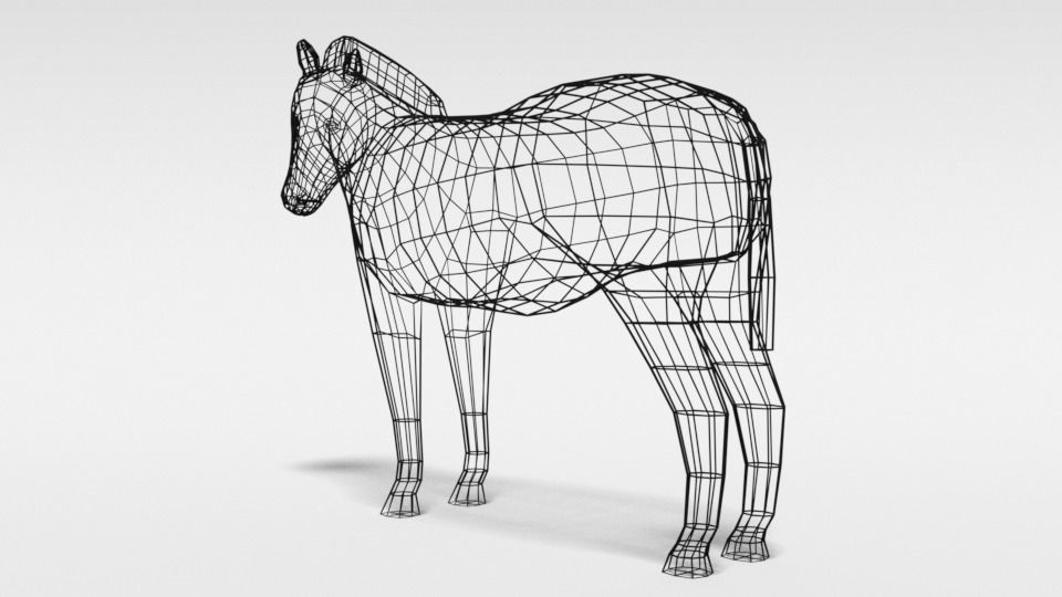 Low Poly Cartoon Zebra Low-poly 3D model_16