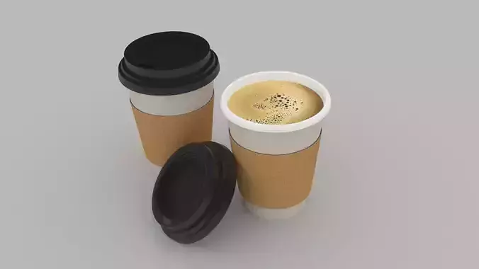 Paper Coffee Cups 3D model