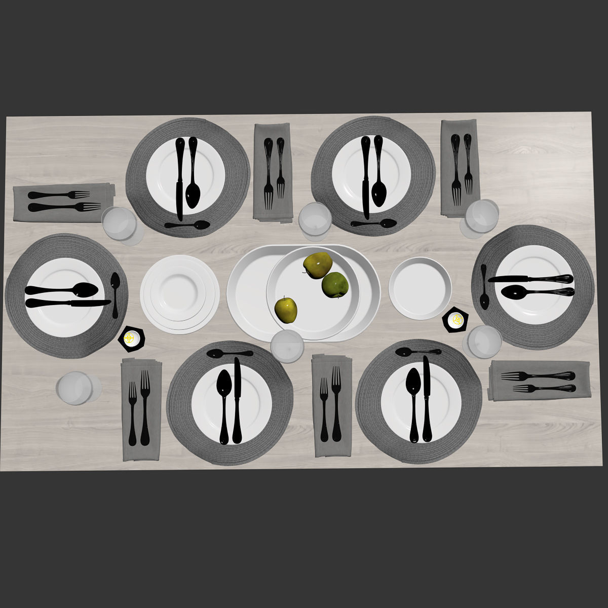 Table setting 6 3D model_4
