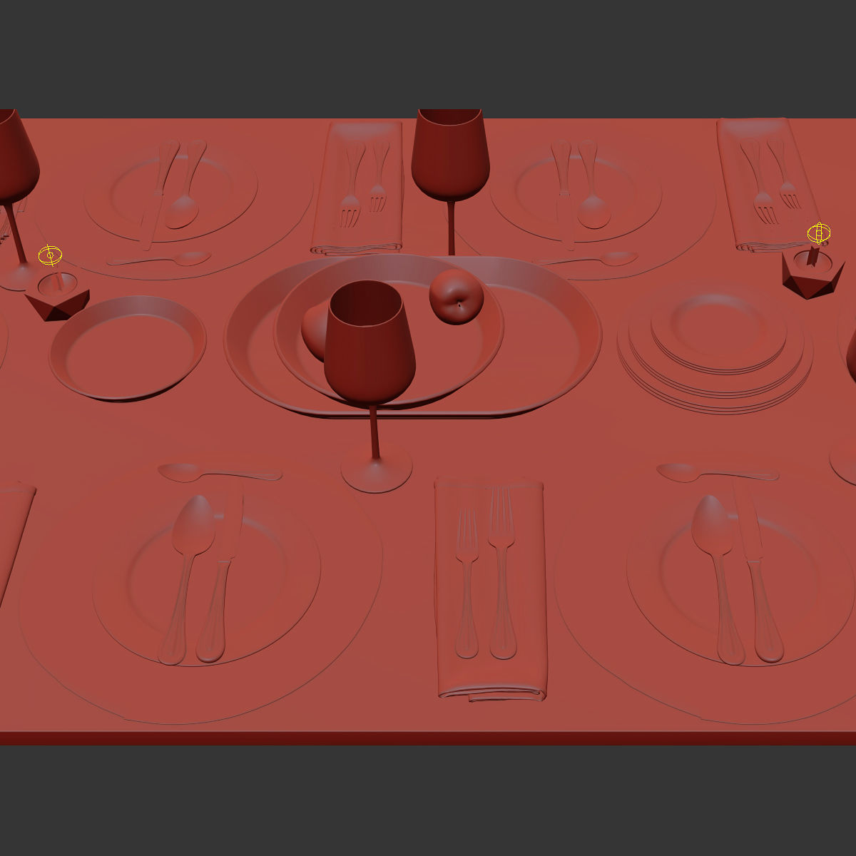 Table setting 6 3D model_1