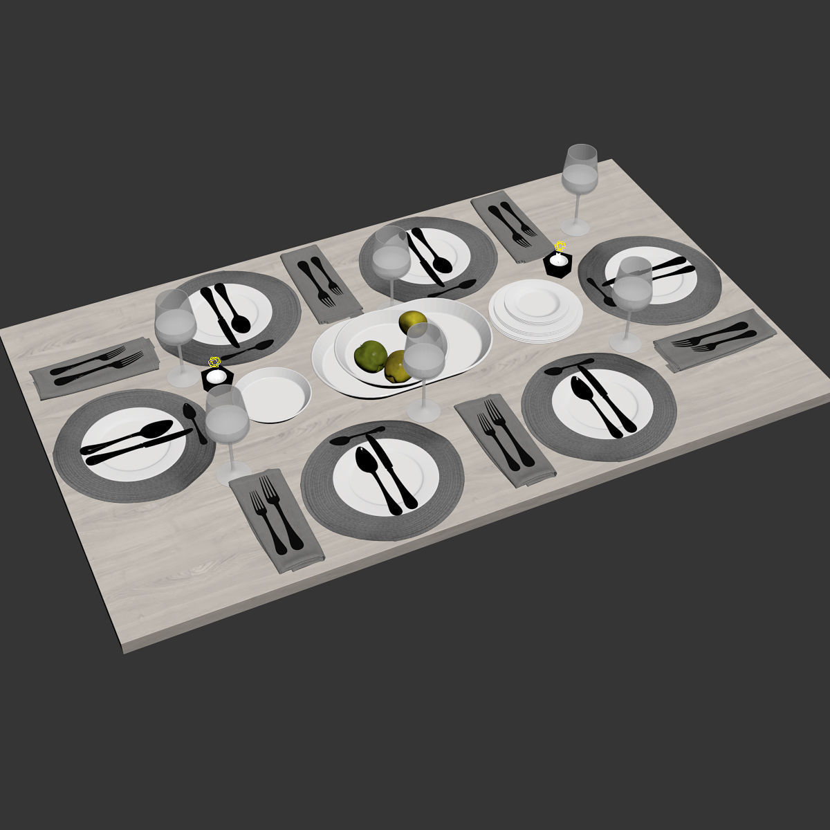 Table setting 6 3D model_3