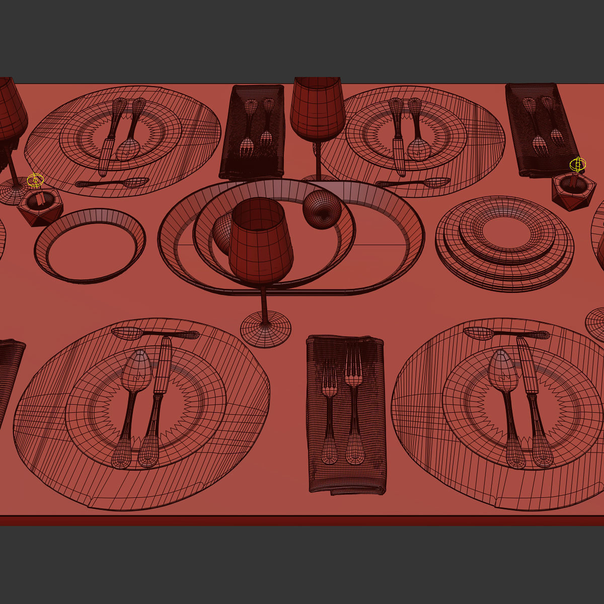 Table setting 6 3D model_2