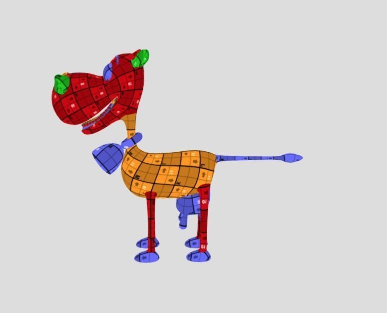 Funny cow Animated and rigged Low-poly 3D model_17