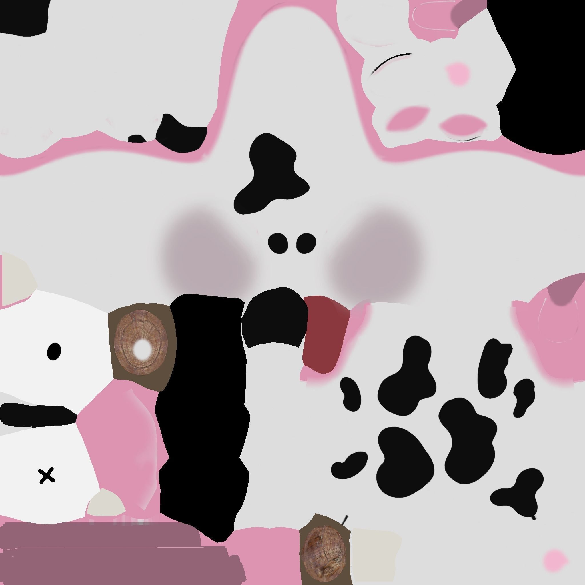 Funny cow Animated and rigged Low-poly 3D model_20