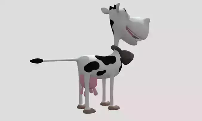 Funny cow Animated and rigged