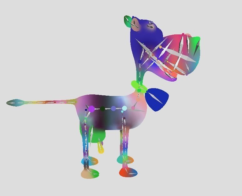 Funny cow Animated and rigged Low-poly 3D model_3