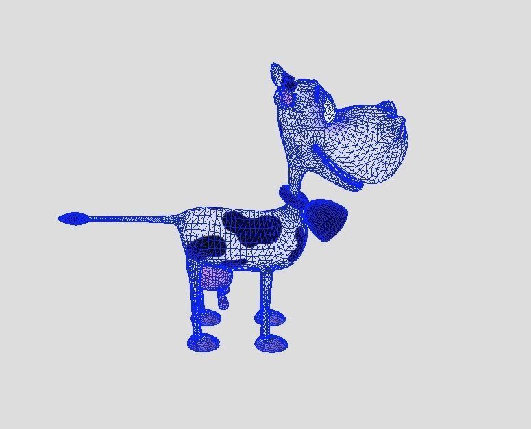 Funny cow Animated and rigged Low-poly 3D model_6