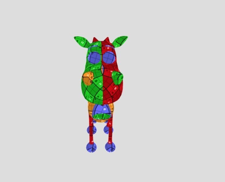 Funny cow Animated and rigged Low-poly 3D model_15
