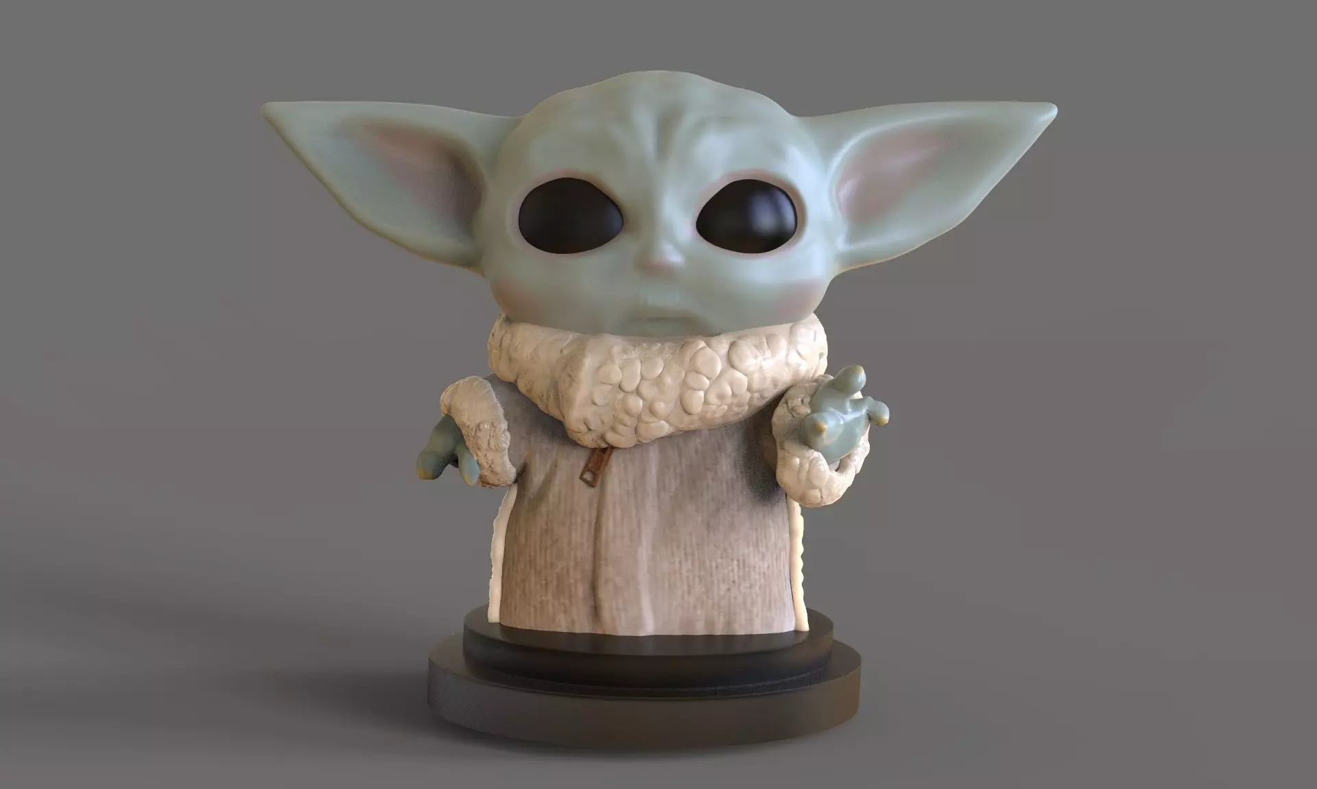Baby Yoda 3D print model_0