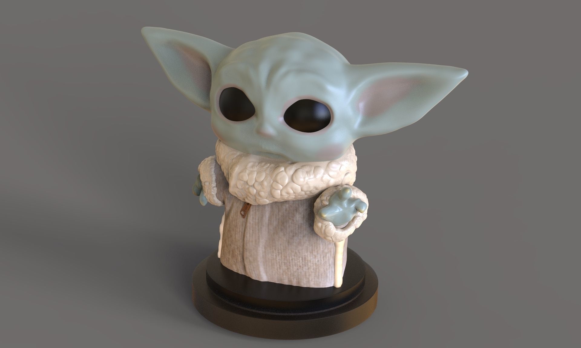 Baby Yoda 3D print model_4
