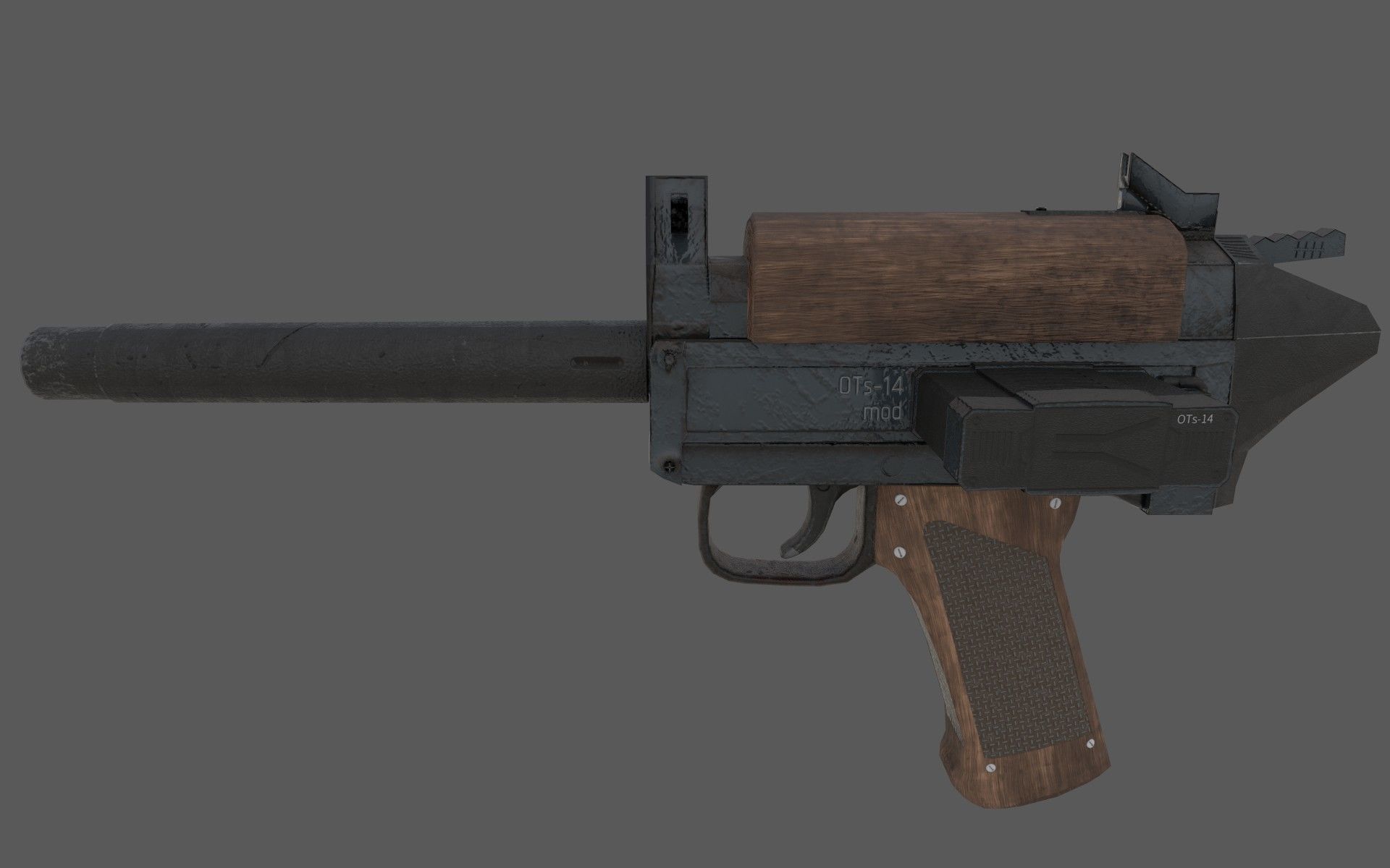 Customizable Ots - 14 Groza PBR Low-poly 3D model Low-poly 3D model_8