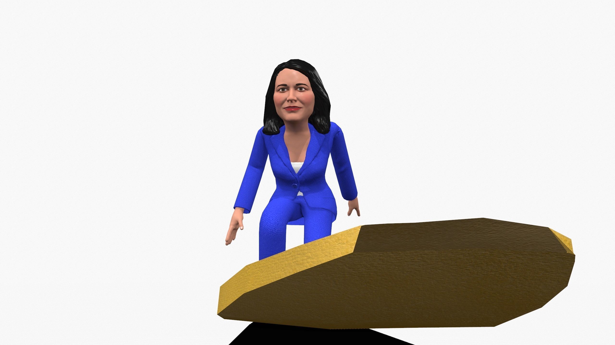 Tulesi Galabardi game ready stylized character Low-poly 3D model_10