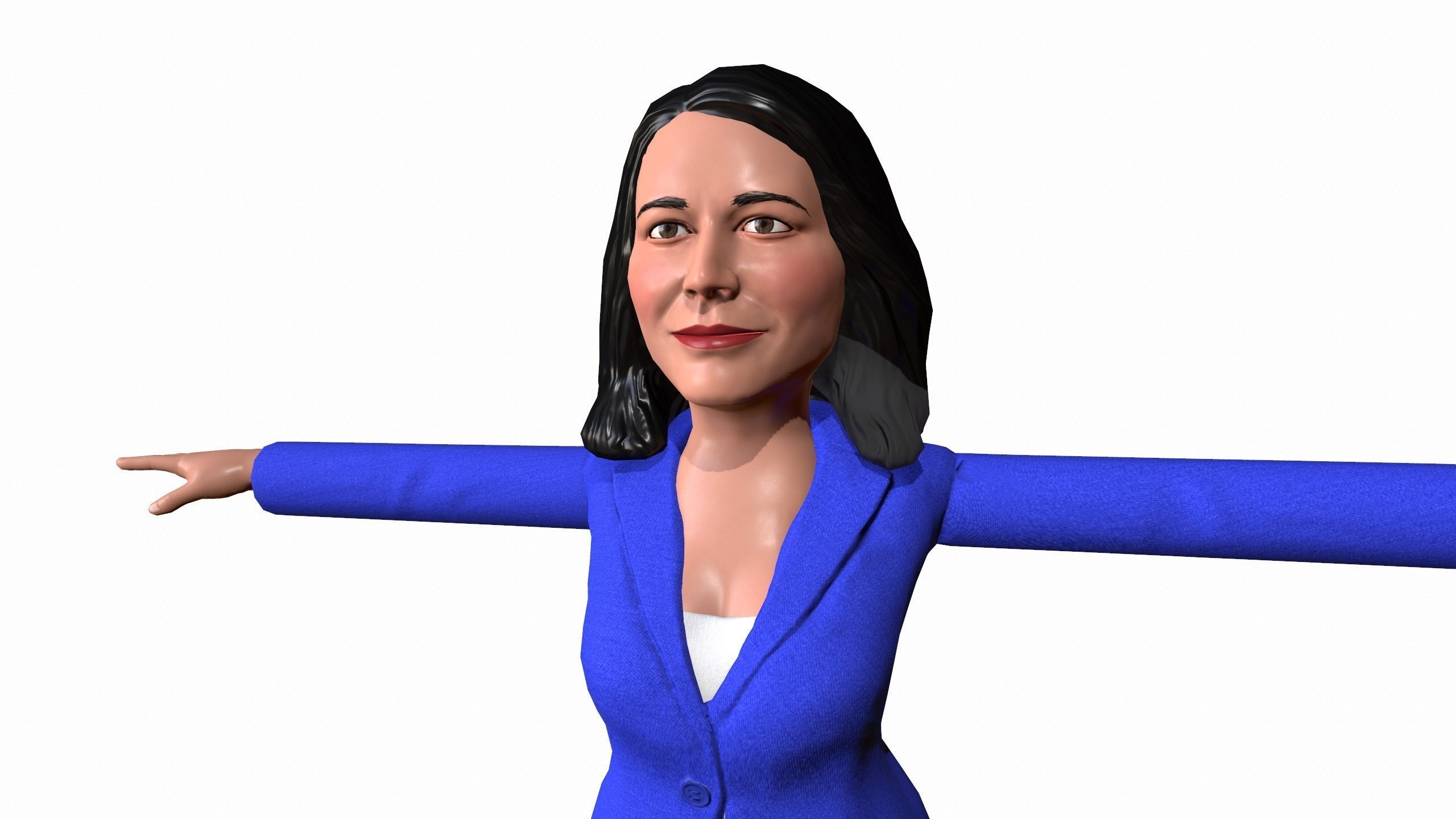 Tulesi Galabardi game ready stylized character Low-poly 3D model_6