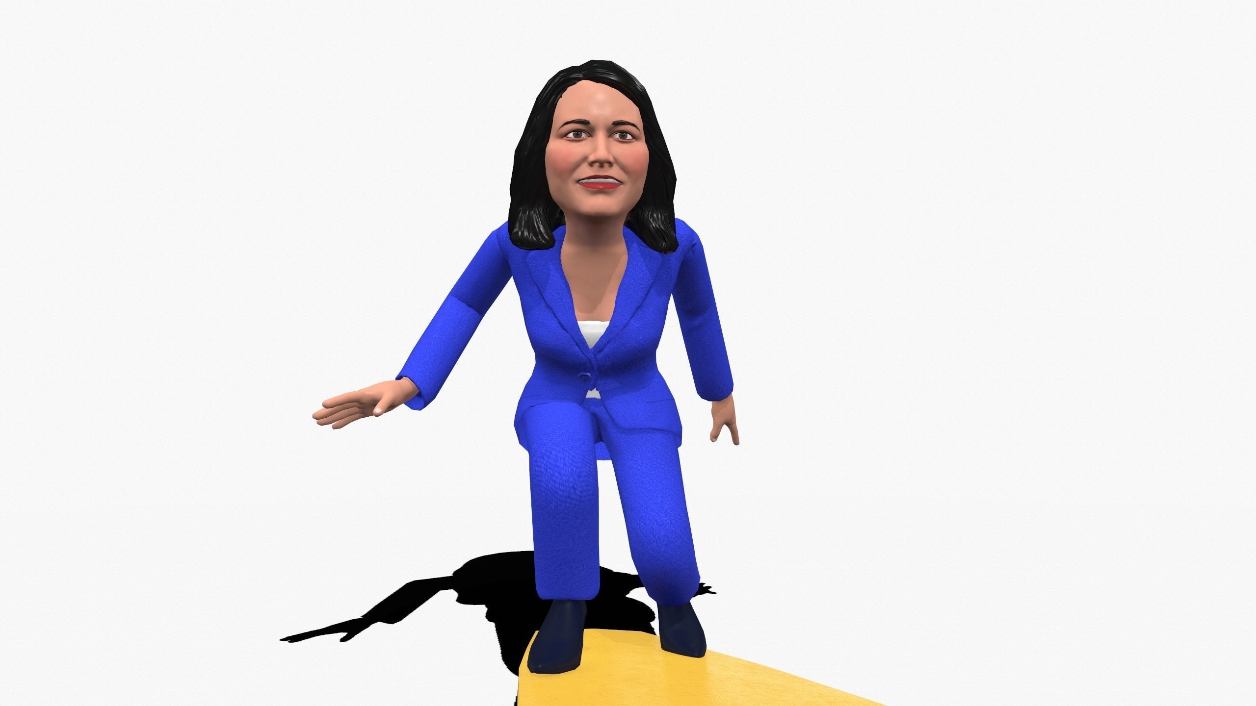 Tulesi Galabardi game ready stylized character Low-poly 3D model_2