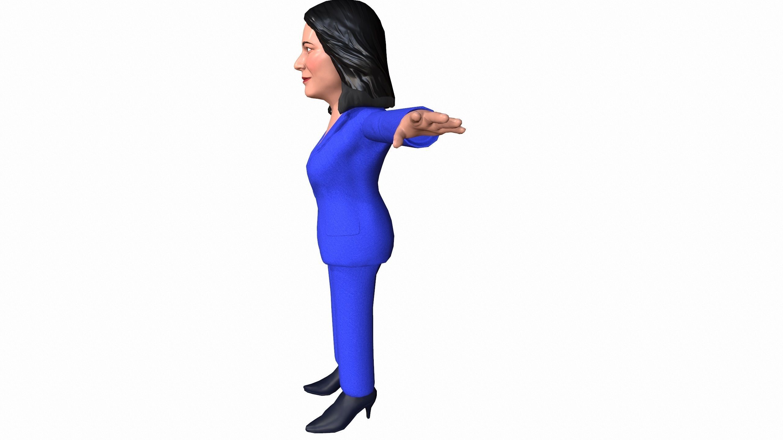 Tulesi Galabardi game ready stylized character Low-poly 3D model_8