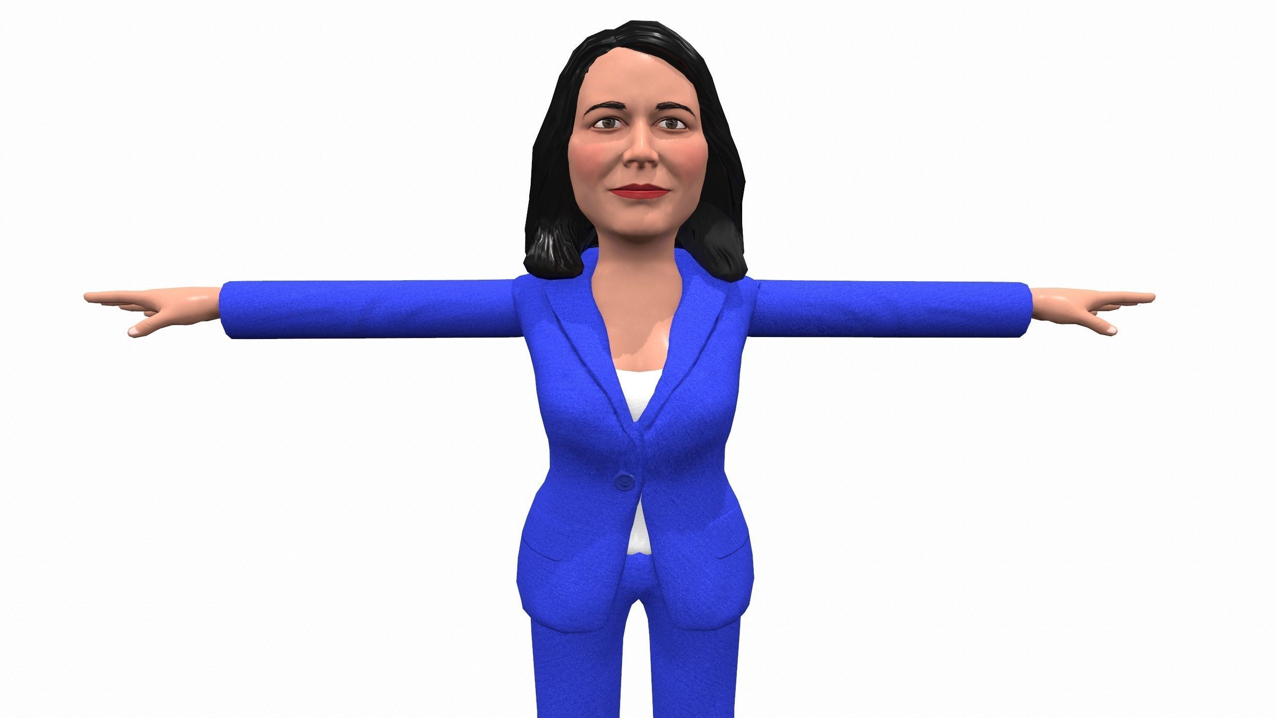 Tulesi Galabardi game ready stylized character Low-poly 3D model_9