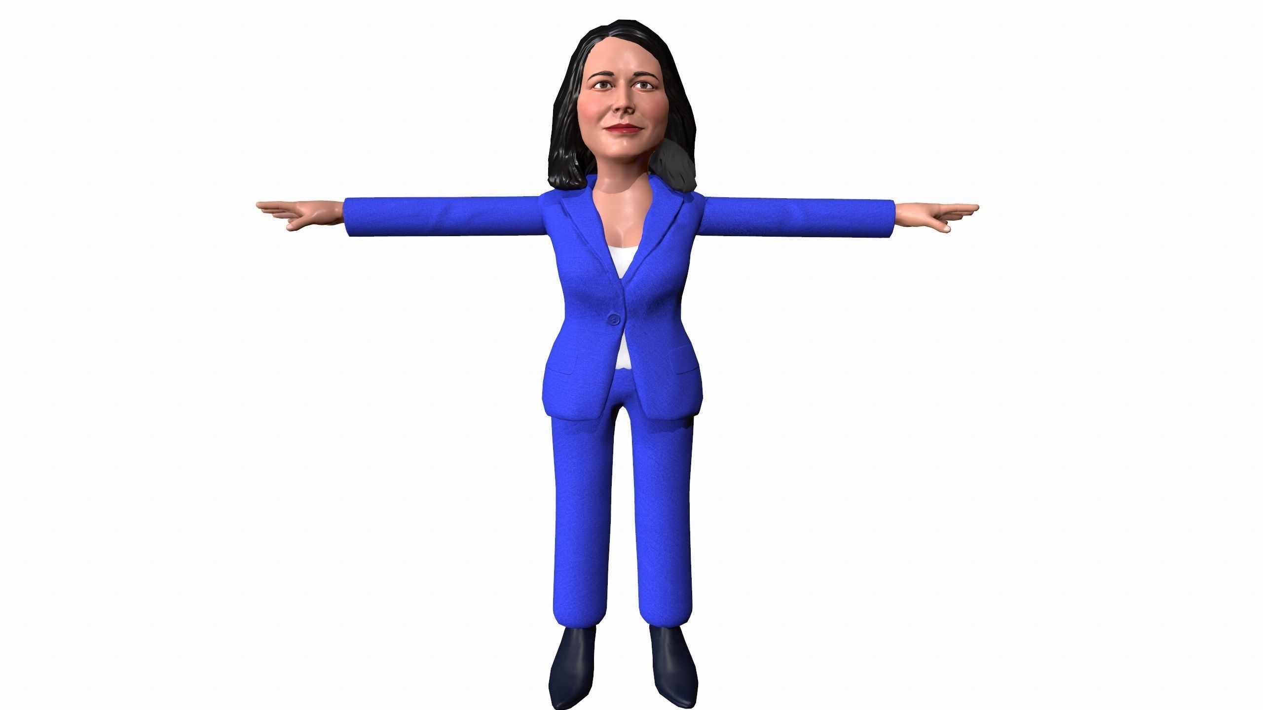 Tulesi Galabardi game ready stylized character Low-poly 3D model_7