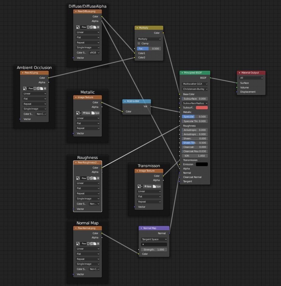 Church Pew Set 2 Low-poly 3D model_22