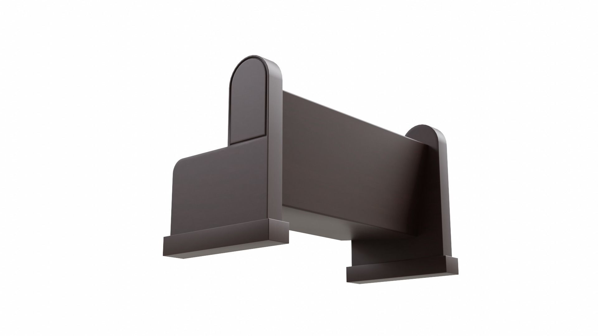 Church Pew Set 2 Low-poly 3D model_6