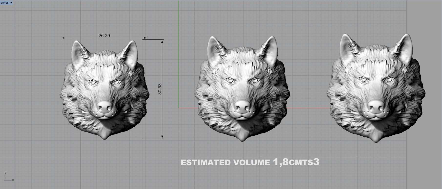 Wolf ring  3D print model_9