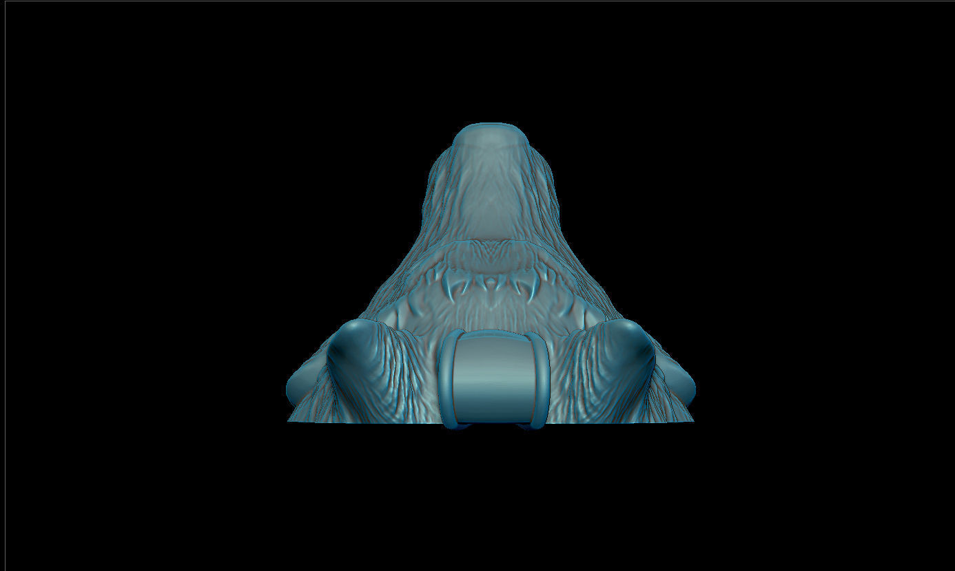 Wolf pendant 3D print model_6