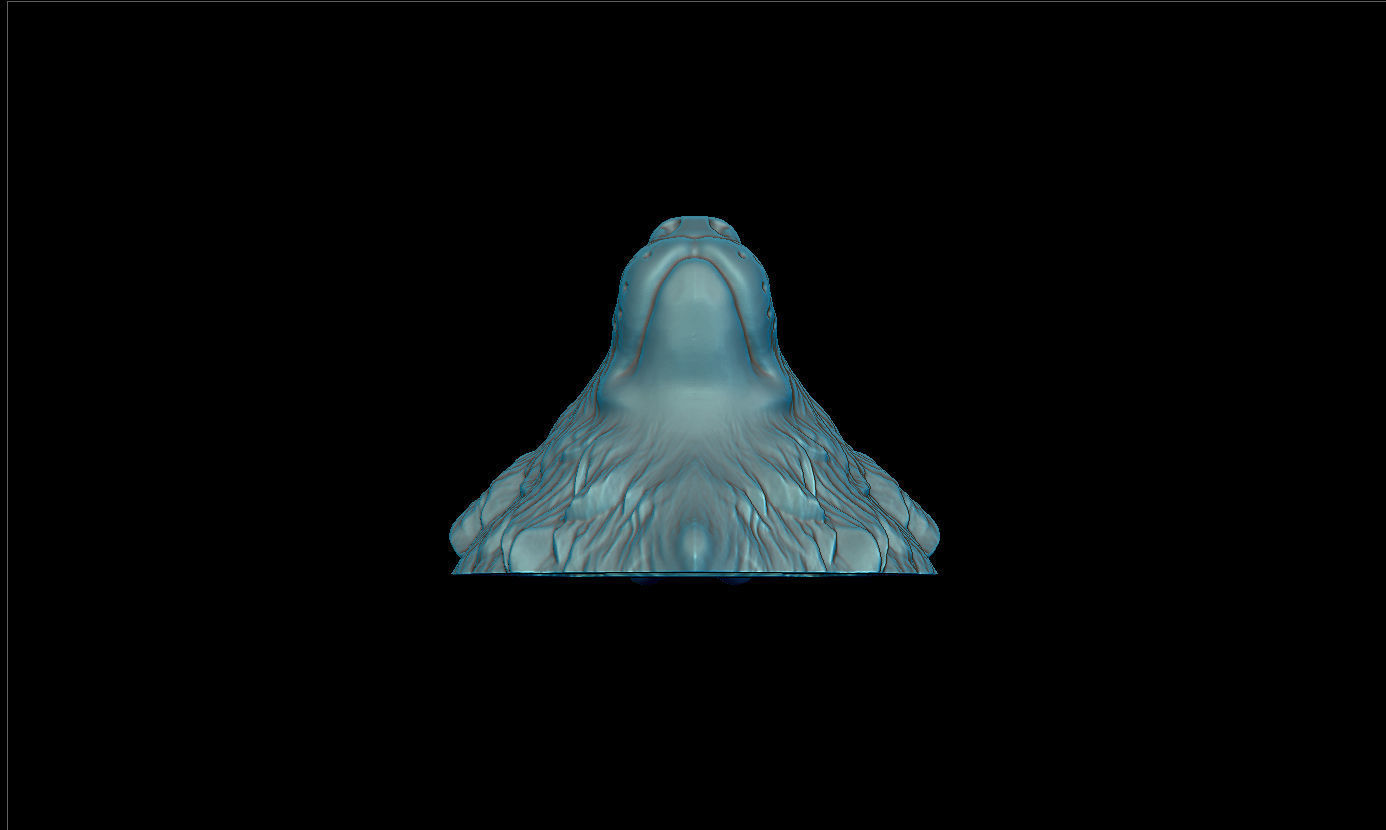 Wolf pendant 3D print model_5