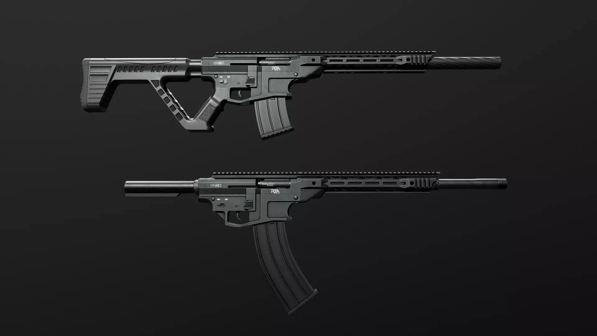 RIA VR80 Semi Auto Tactical Shotgun Low-poly 3D model_0