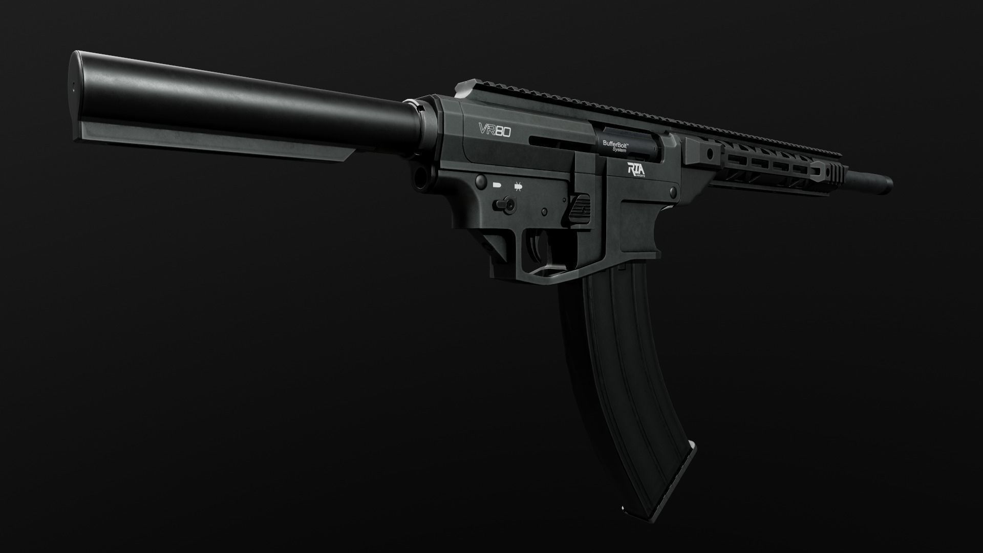 RIA VR80 Semi Auto Tactical Shotgun Low-poly 3D model_19