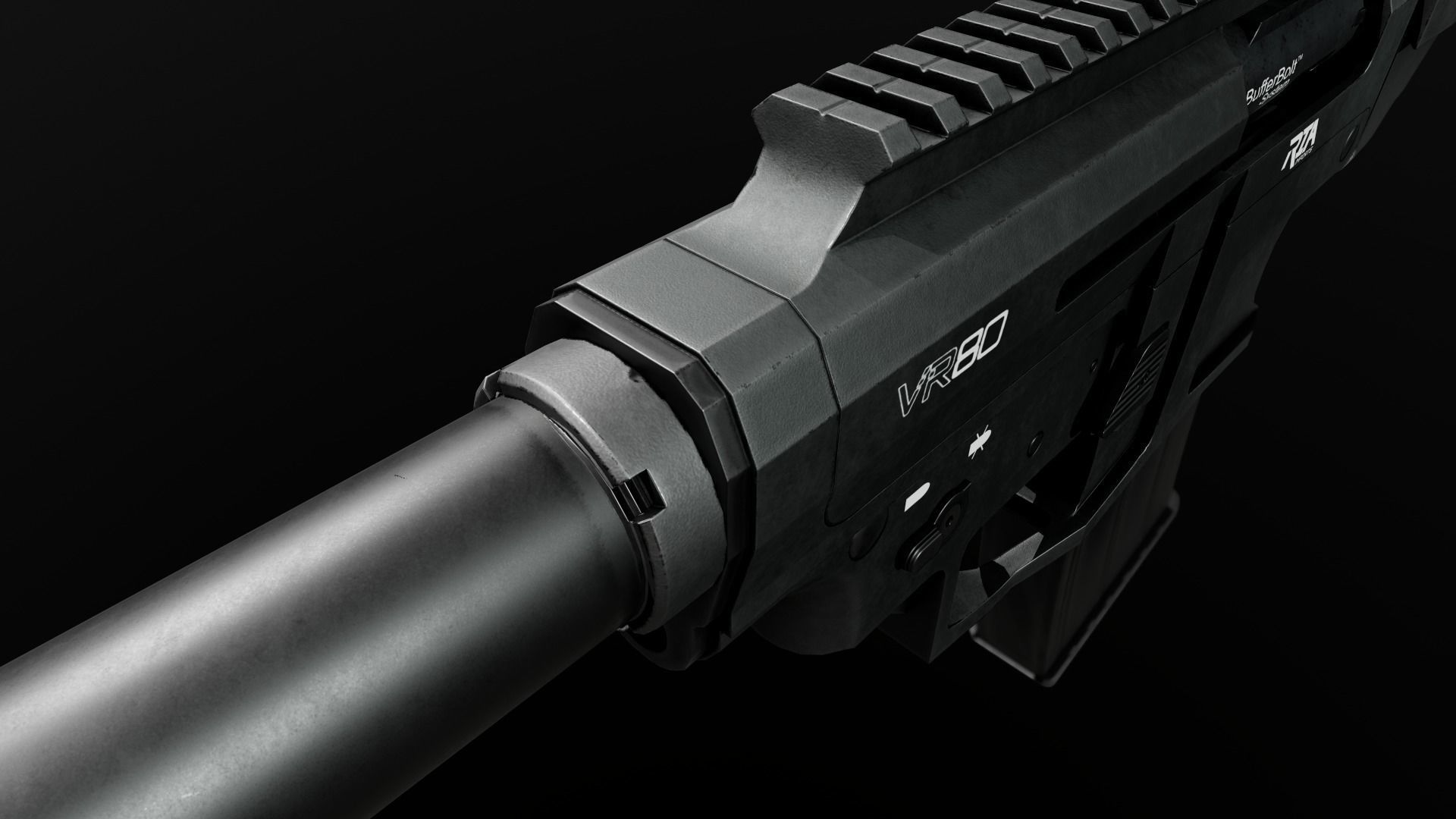 RIA VR80 Semi Auto Tactical Shotgun Low-poly 3D model_32