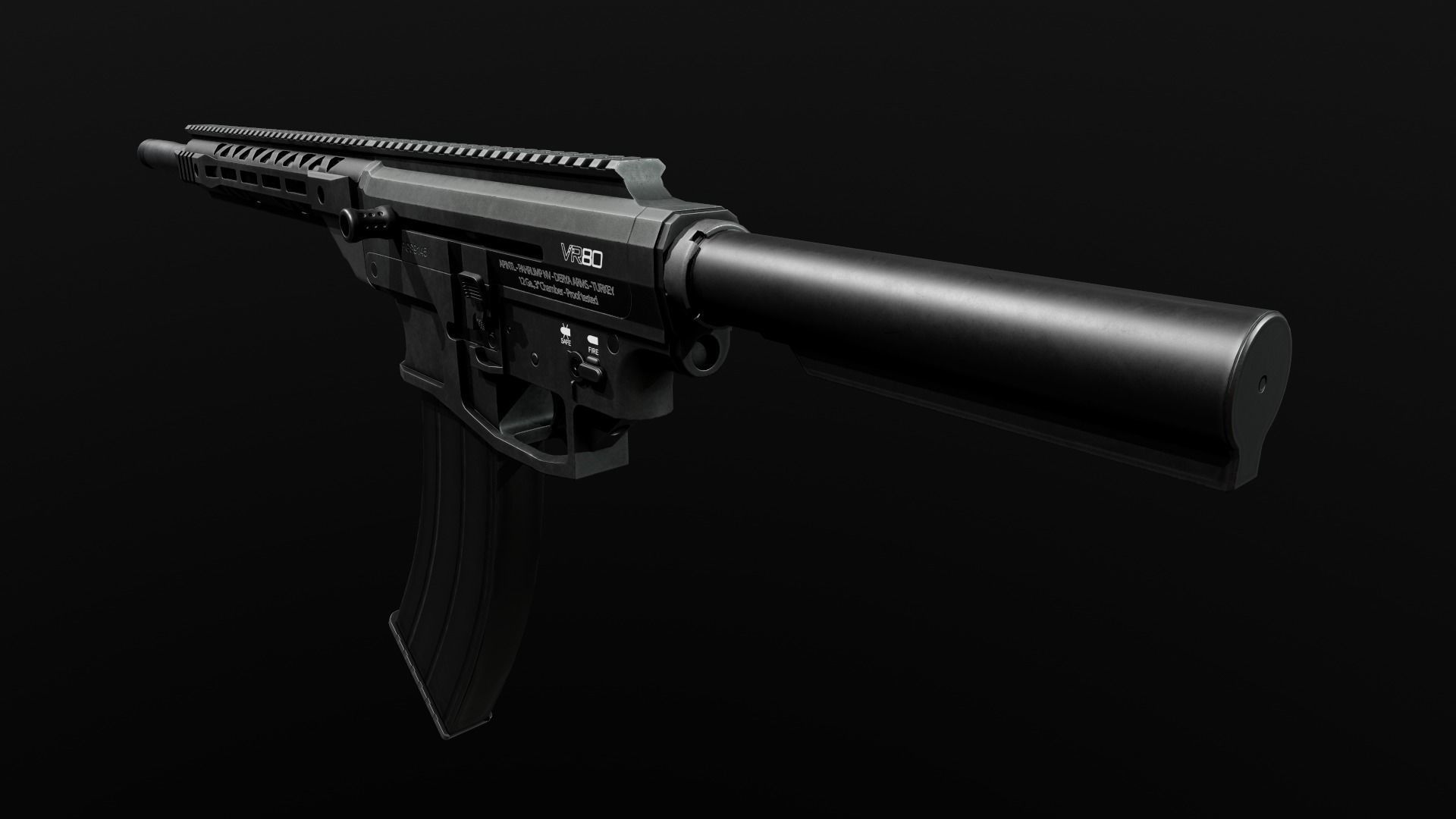 RIA VR80 Semi Auto Tactical Shotgun Low-poly 3D model_17