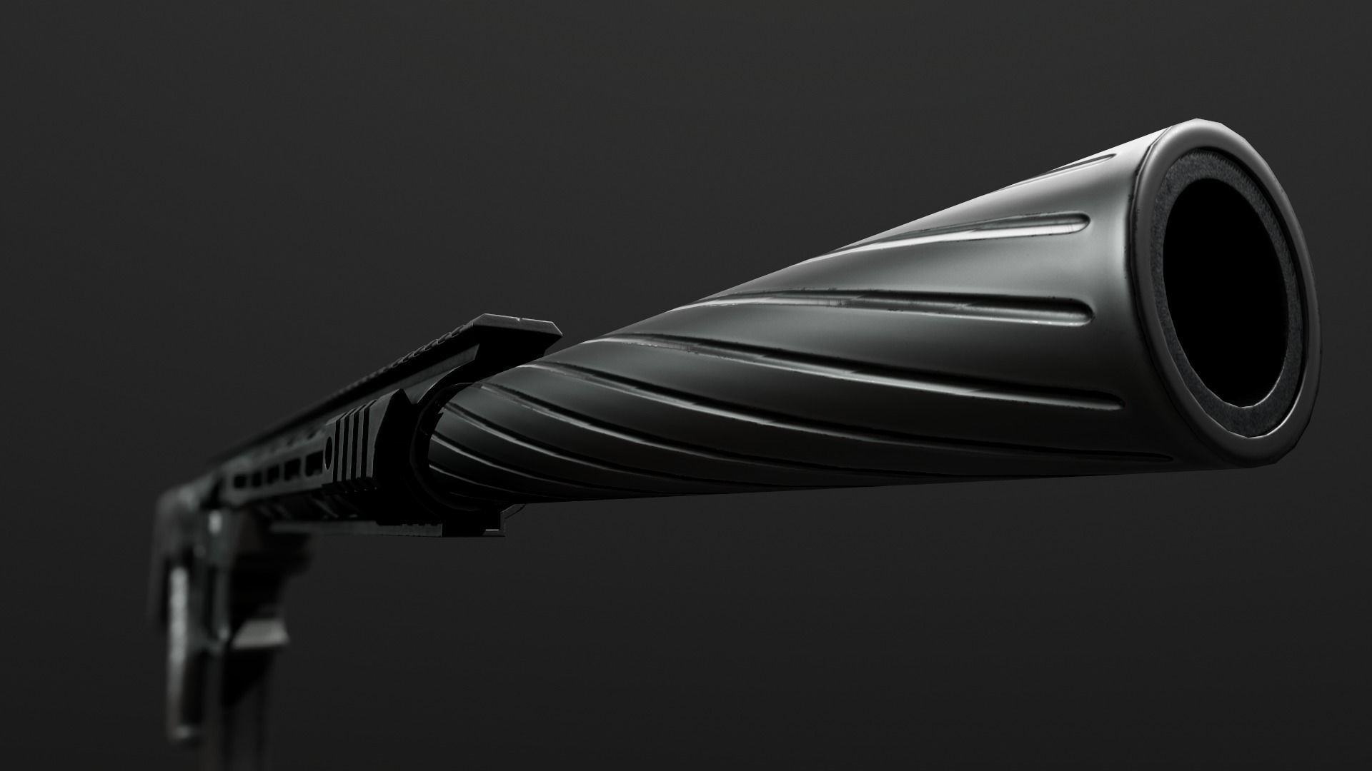 RIA VR80 Semi Auto Tactical Shotgun Low-poly 3D model_22