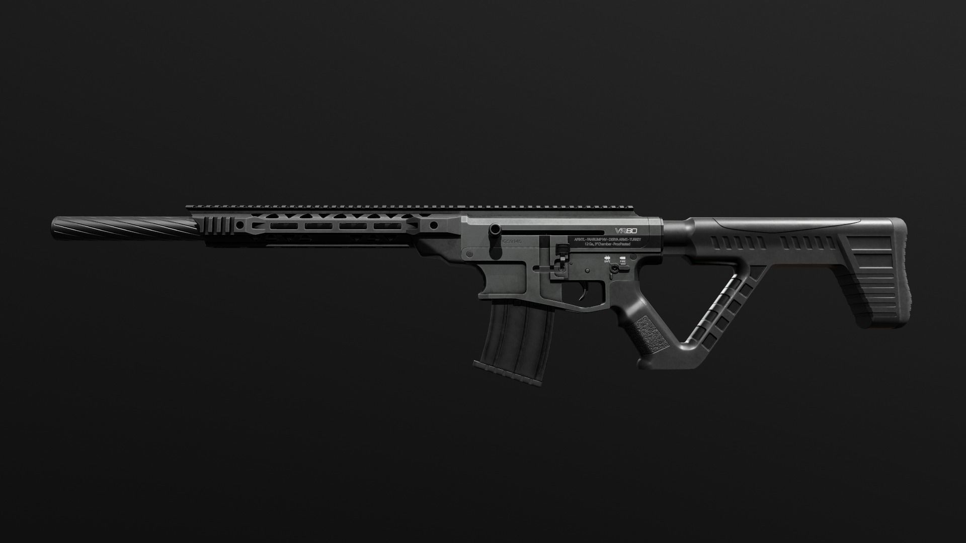 RIA VR80 Semi Auto Tactical Shotgun Low-poly 3D model_8