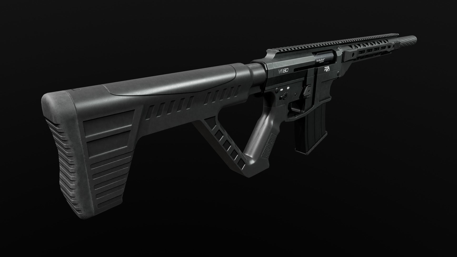 RIA VR80 Semi Auto Tactical Shotgun Low-poly 3D model_11