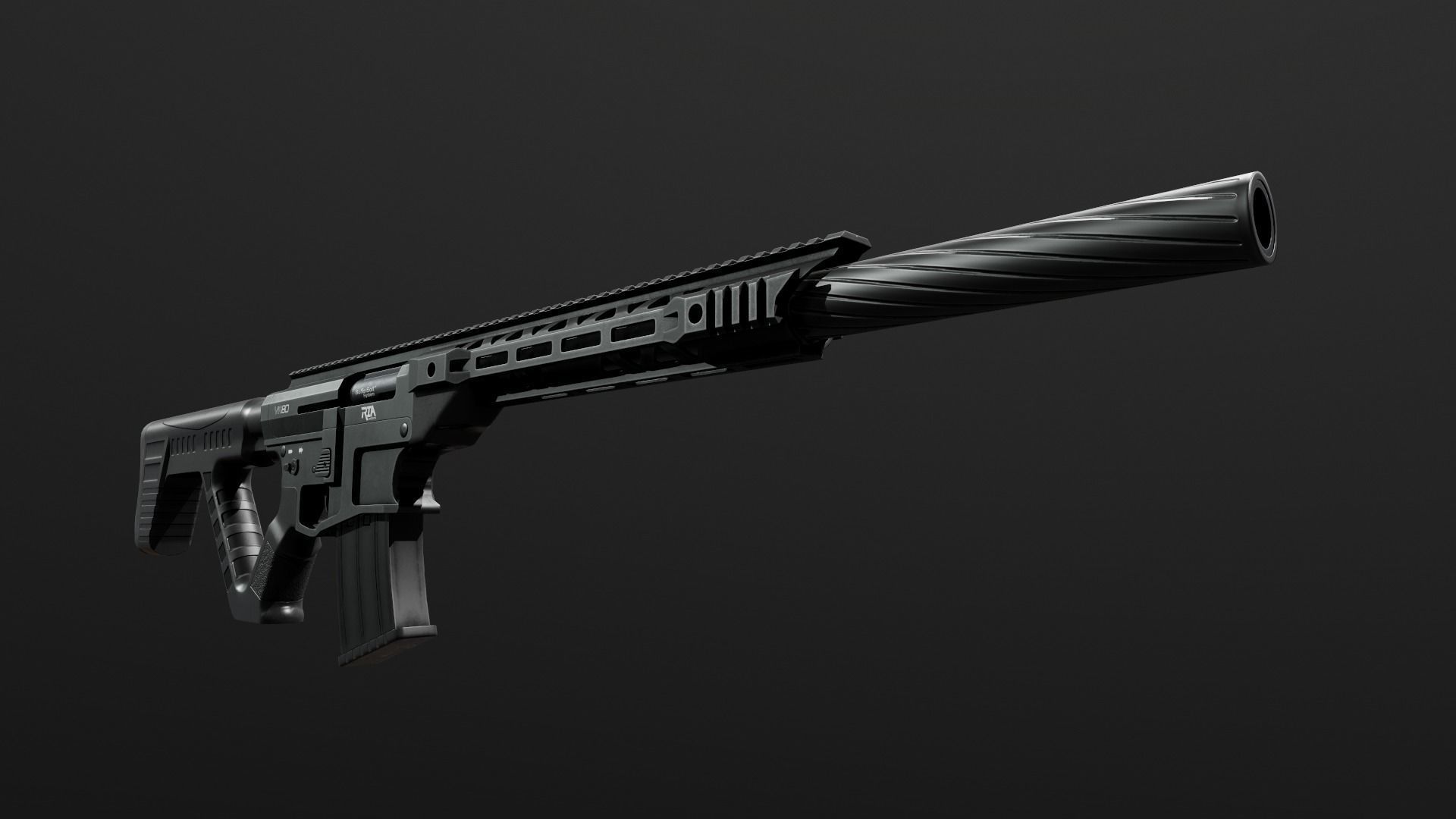 RIA VR80 Semi Auto Tactical Shotgun Low-poly 3D model_5