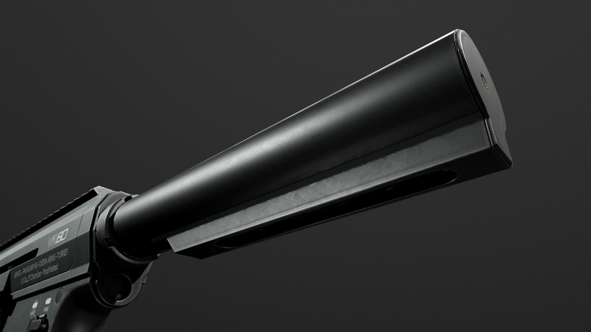 RIA VR80 Semi Auto Tactical Shotgun Low-poly 3D model_30