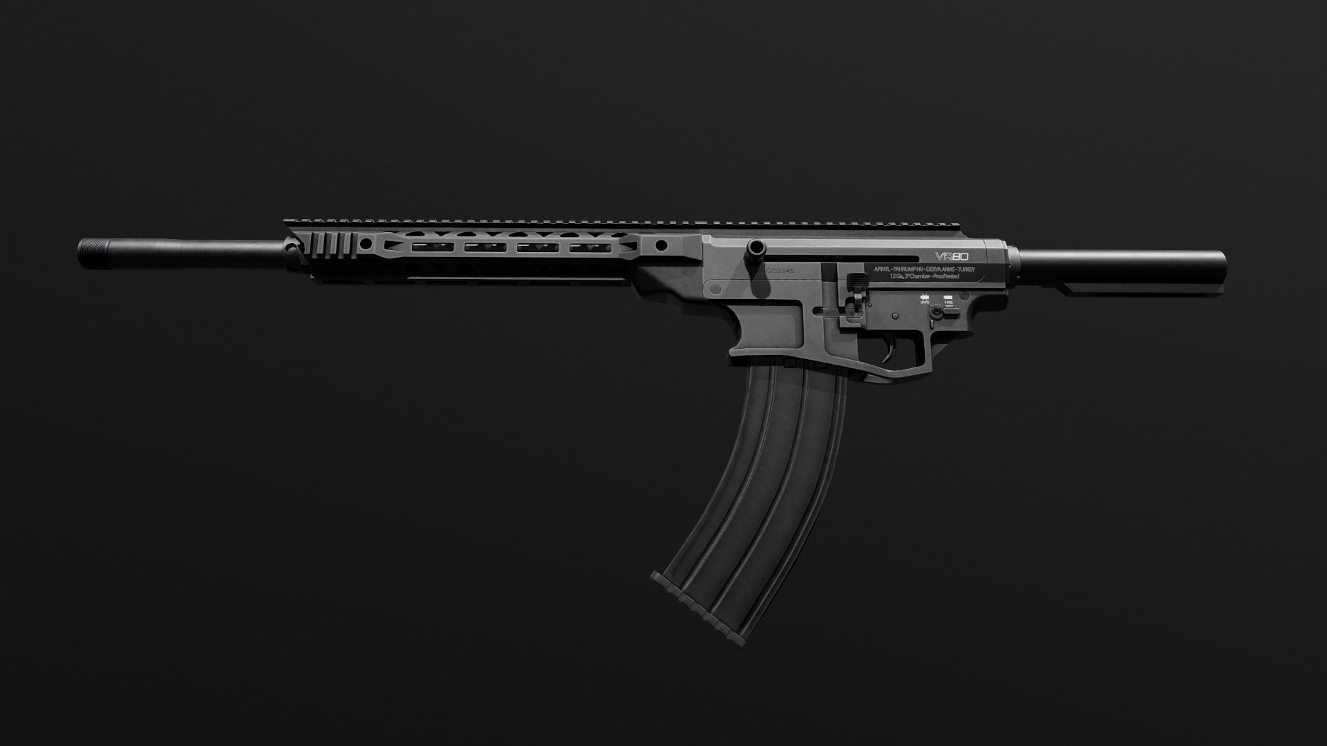 RIA VR80 Semi Auto Tactical Shotgun Low-poly 3D model_16