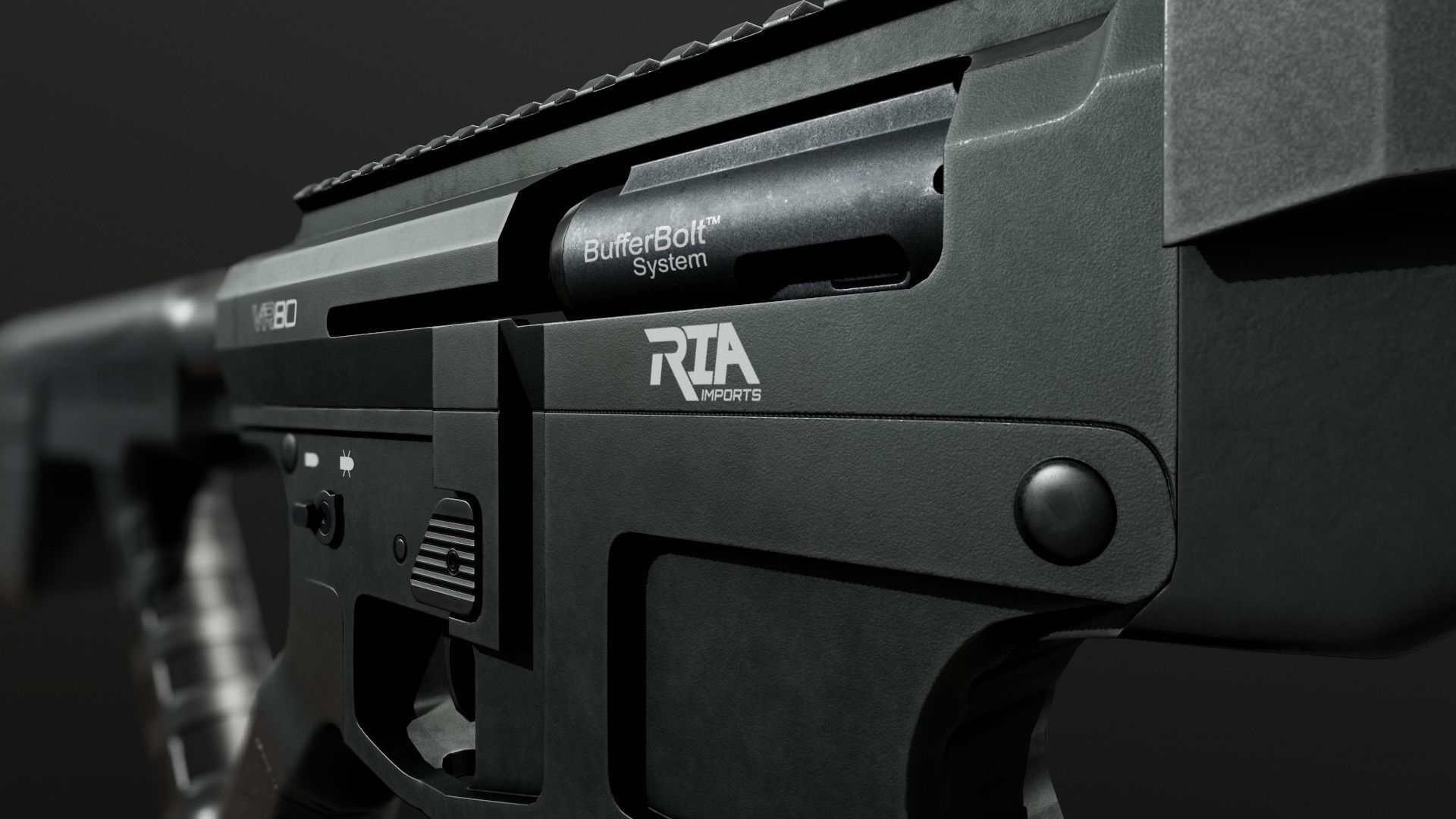 RIA VR80 Semi Auto Tactical Shotgun Low-poly 3D model_21