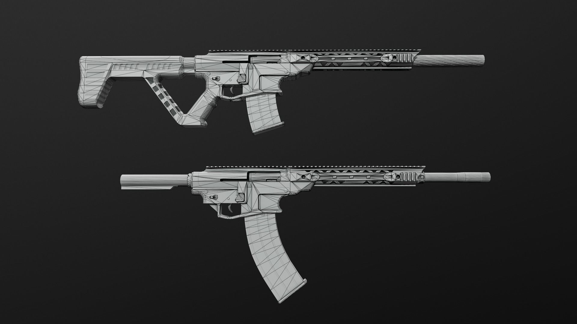 RIA VR80 Semi Auto Tactical Shotgun Low-poly 3D model_3