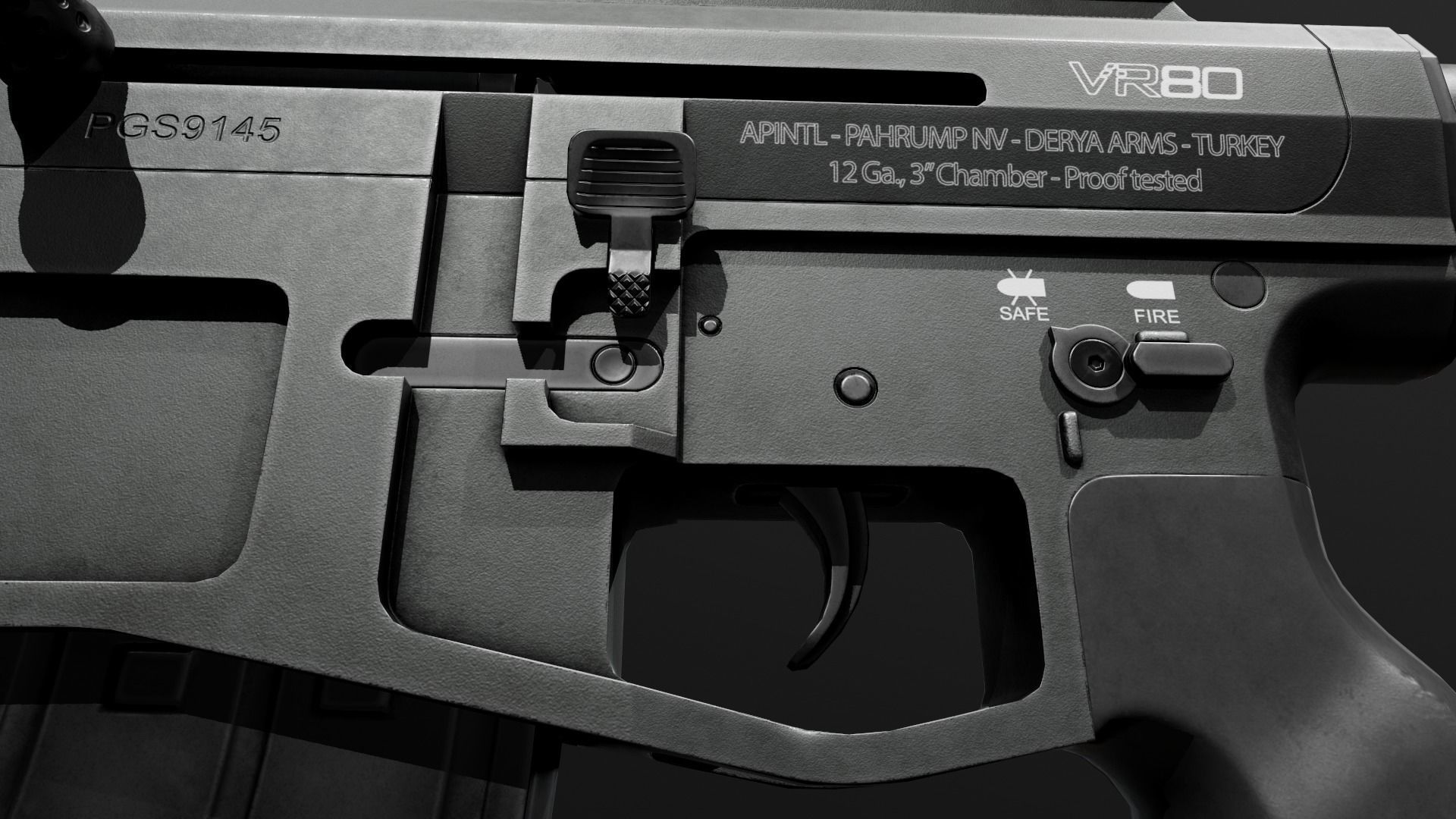 RIA VR80 Semi Auto Tactical Shotgun Low-poly 3D model_28