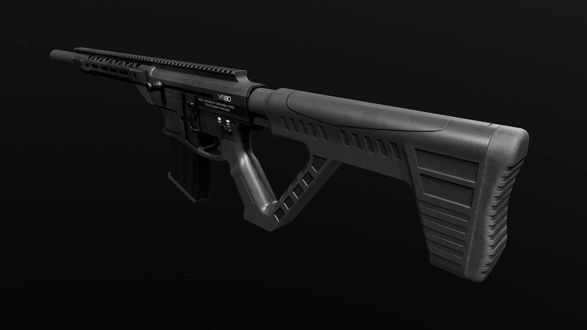 RIA VR80 Semi Auto Tactical Shotgun Low-poly 3D model_9
