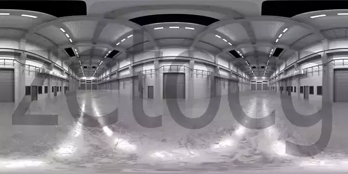 HDRI - Industrial Hall Interior 2